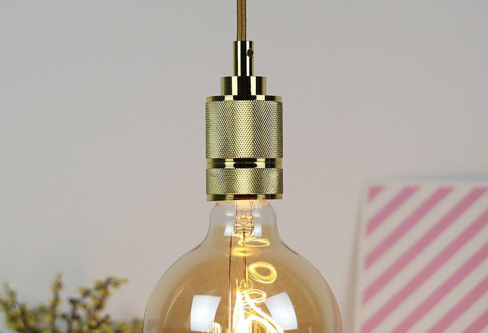 Metal Pendant Cord in Industrial Vintage Style