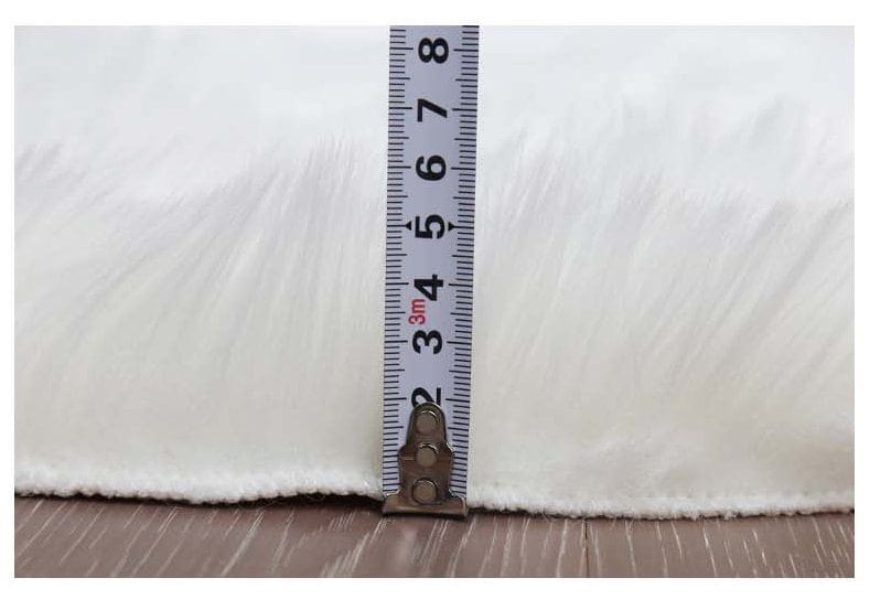 Cozy Fluffy Faux Sheepskin Rug in Cotton Candy Shape