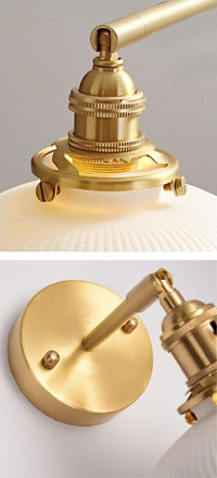 Ribbed Ceramic Wall Light in Lantern Ball Shape - Bulb Included
