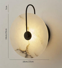 Classy Marble LED Wall Light with Gold / Black Frame