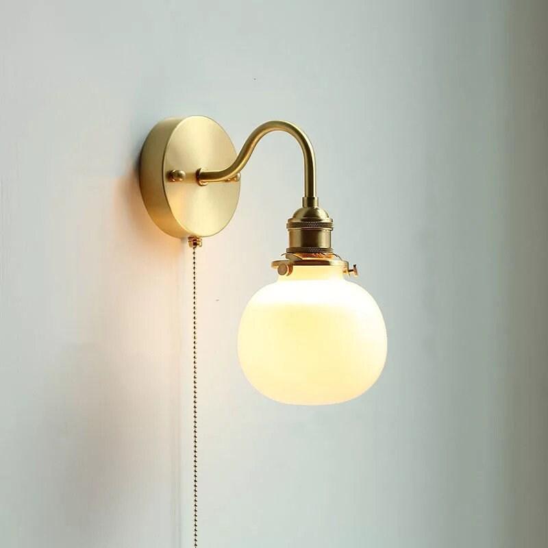 Glass Ball Wall Light in Vintage Style