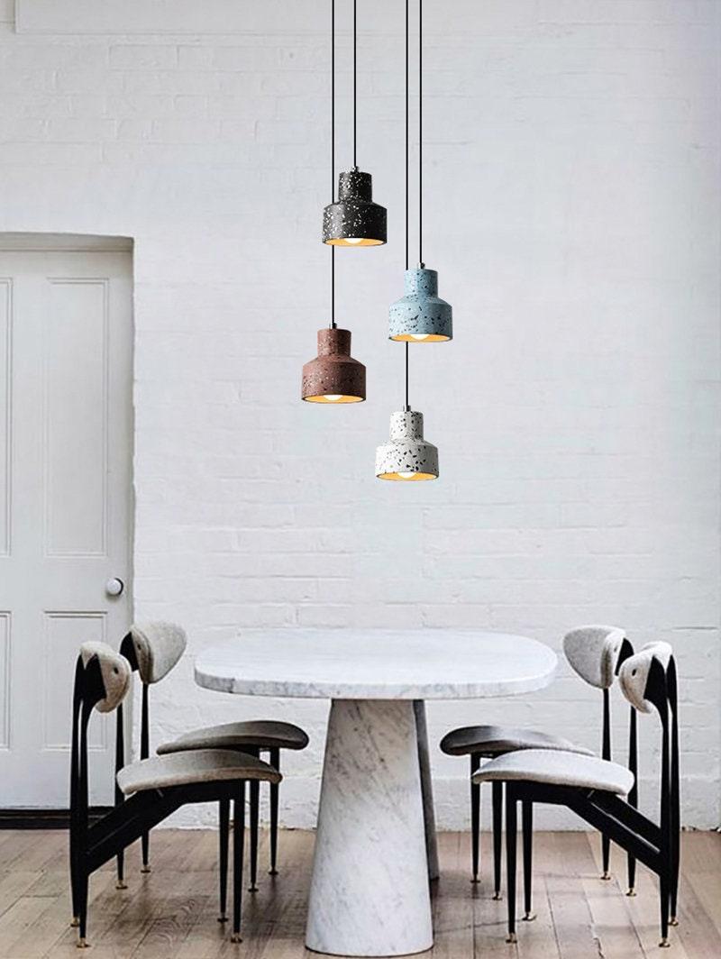 Petite Cement Pendant LED Light in Scandinavian Style - Bulb Included