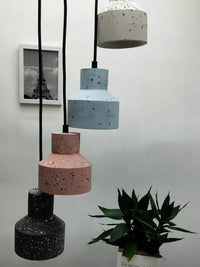 Petite Cement Pendant LED Light in Scandinavian Style - Bulb Included