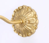Frosted Layered Glass Flower Wall Light with Brushed Brass Carved Flower Lamp Fixture - Bulb Included