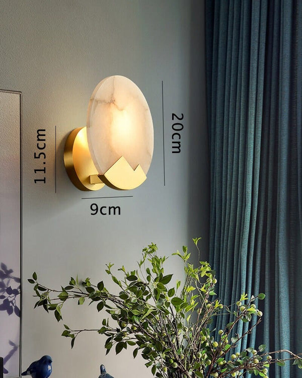 Classy Marble LED Wall Light with Mountain-shaped Frame