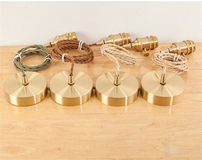 200cm Cord with 12cm Golden Canopy / Plug