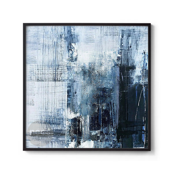Blue / Light Blue / White Abstract Painting / Wall Art - NE0065
